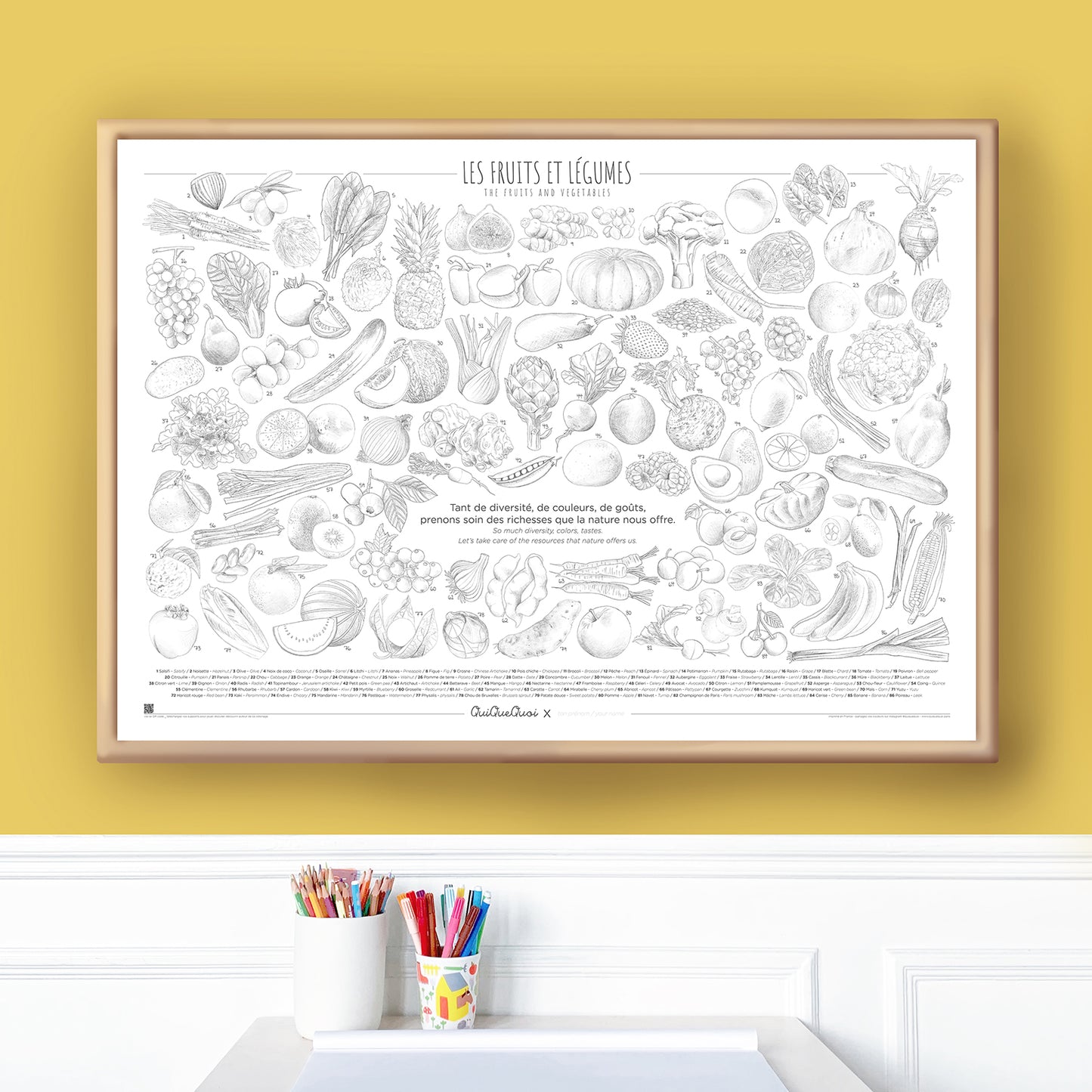 Fruits et Légumes · Coloriage pour discuter